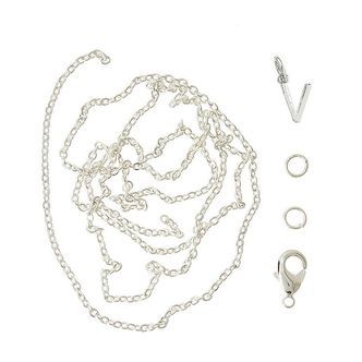 Me&My BOX Halskæde m. Bogstav - V - Sølvbelagt