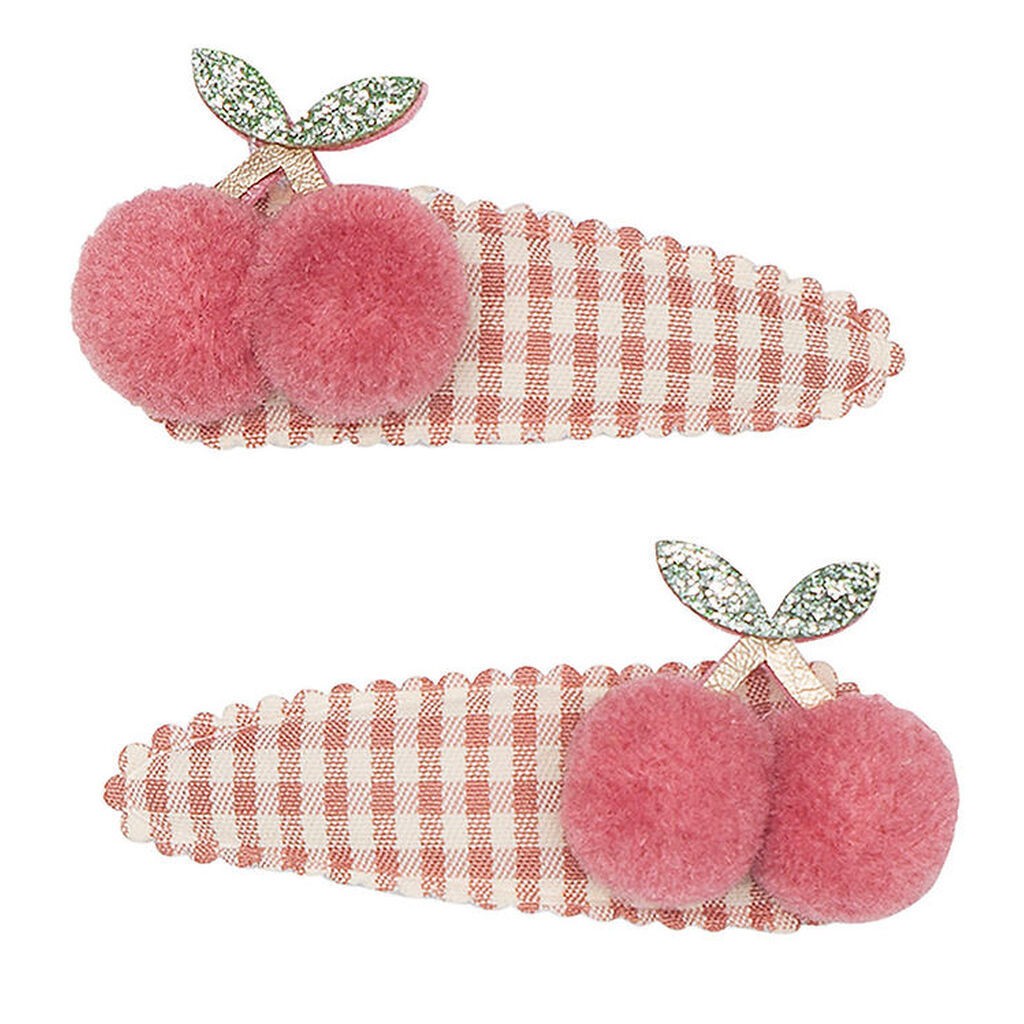 Mimi & Lula Hårspænder - 2-pak - Gingham Cherry Tulip