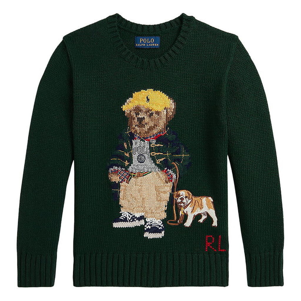 Polo Ralph Lauren Bluse - Strik - Moss Agate m. Bamse