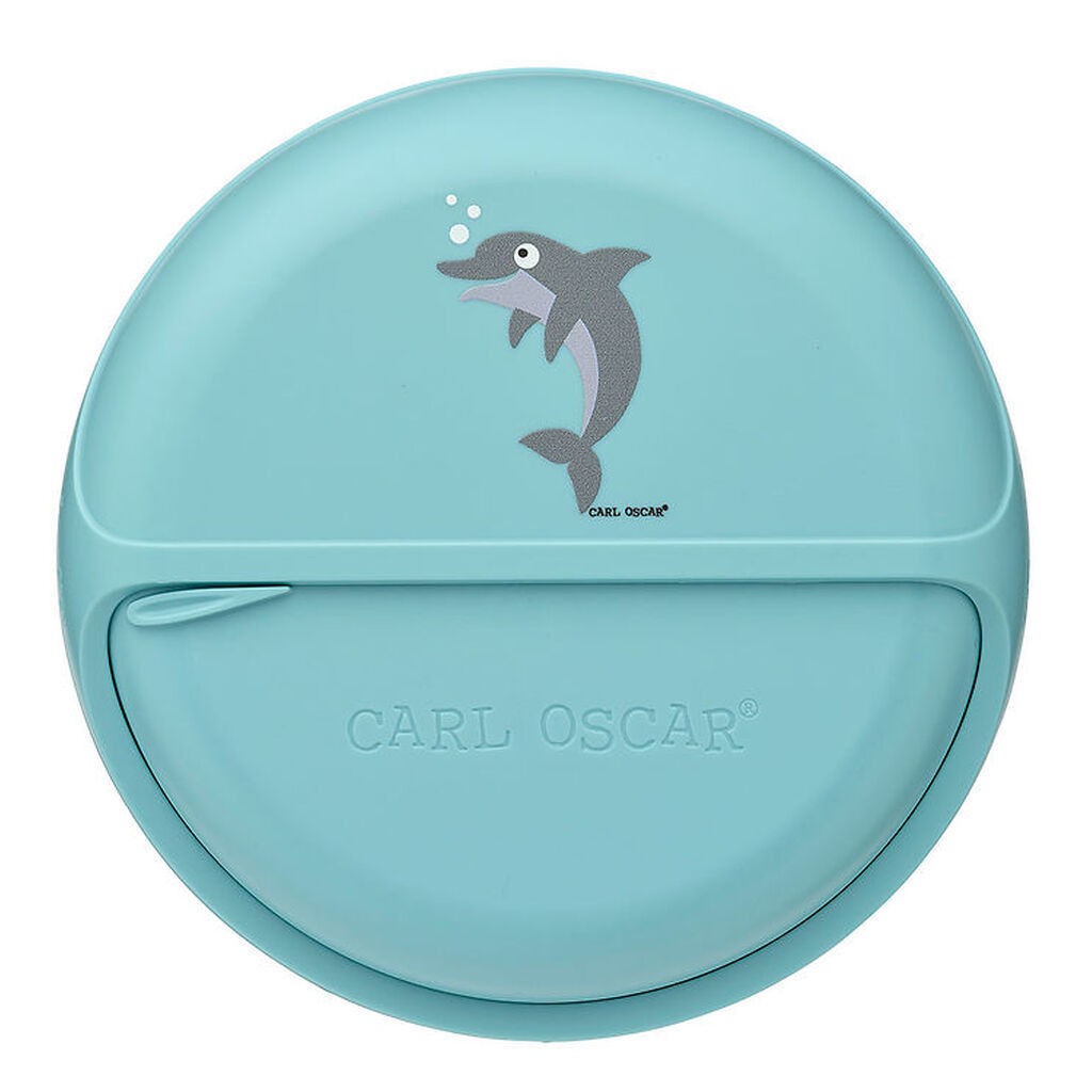 Carl Oscar Snackboks - MiniDisc - 12 cm - Blå m. Delfin