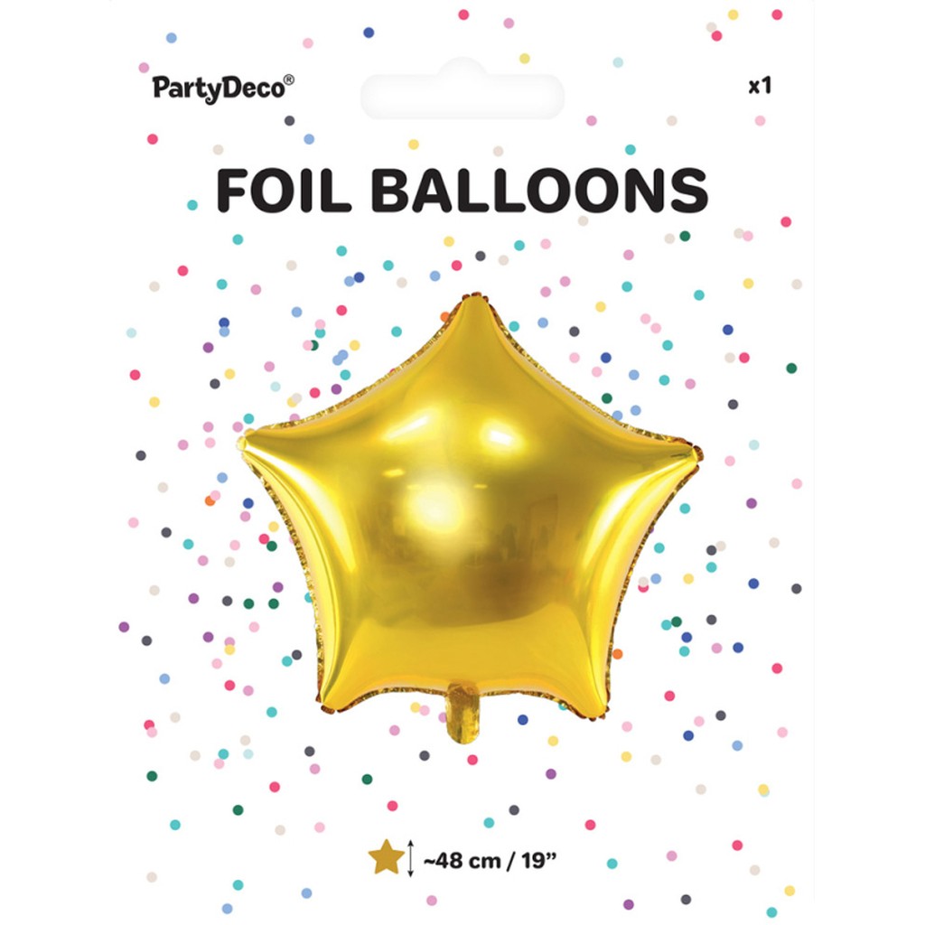 Folieballon stjerne guld