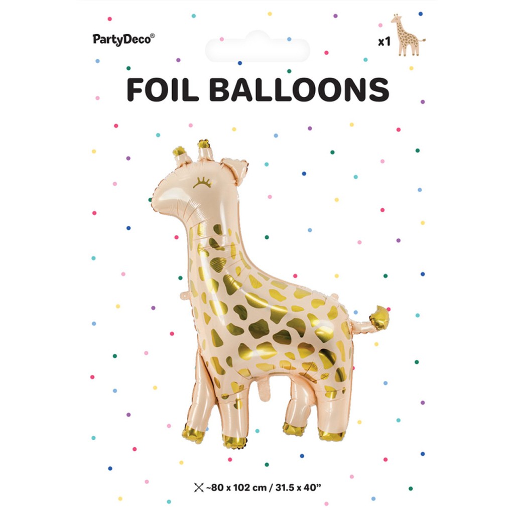 Folieballon giraf 80x102 cm