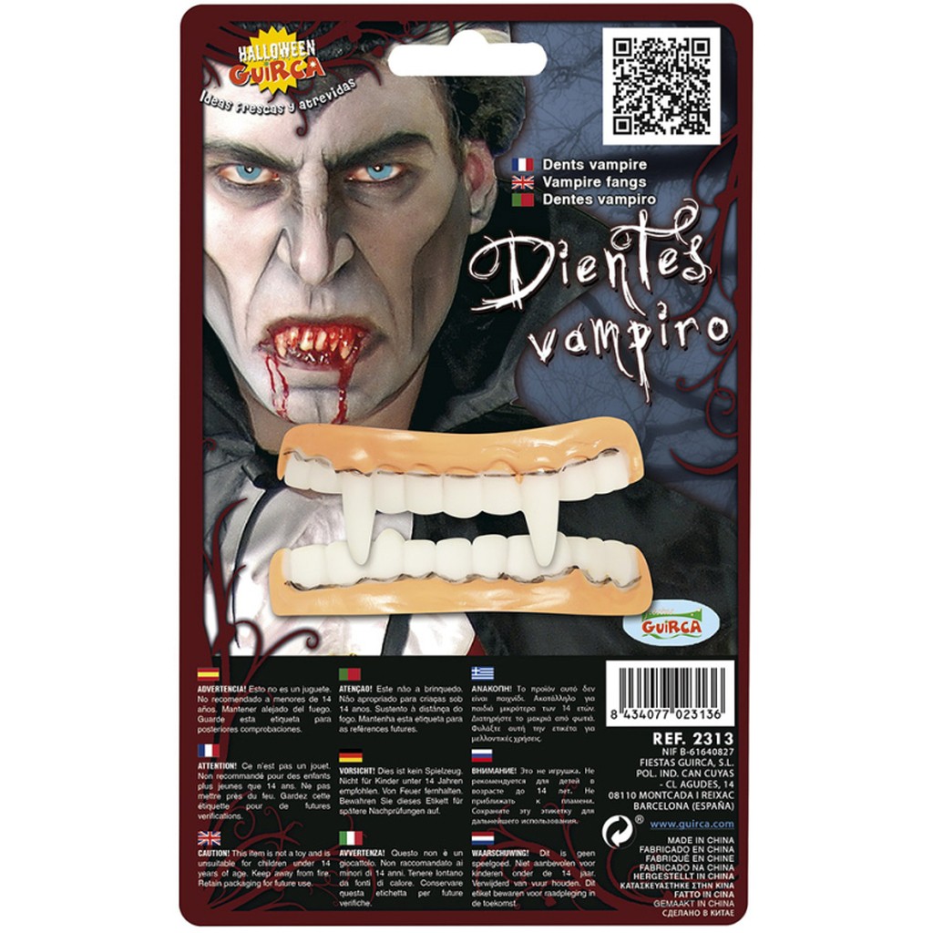 Vampyr tænder latex, 2 dele