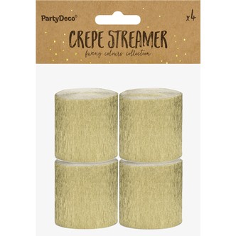 Crepepapir ruller guld 4-pk