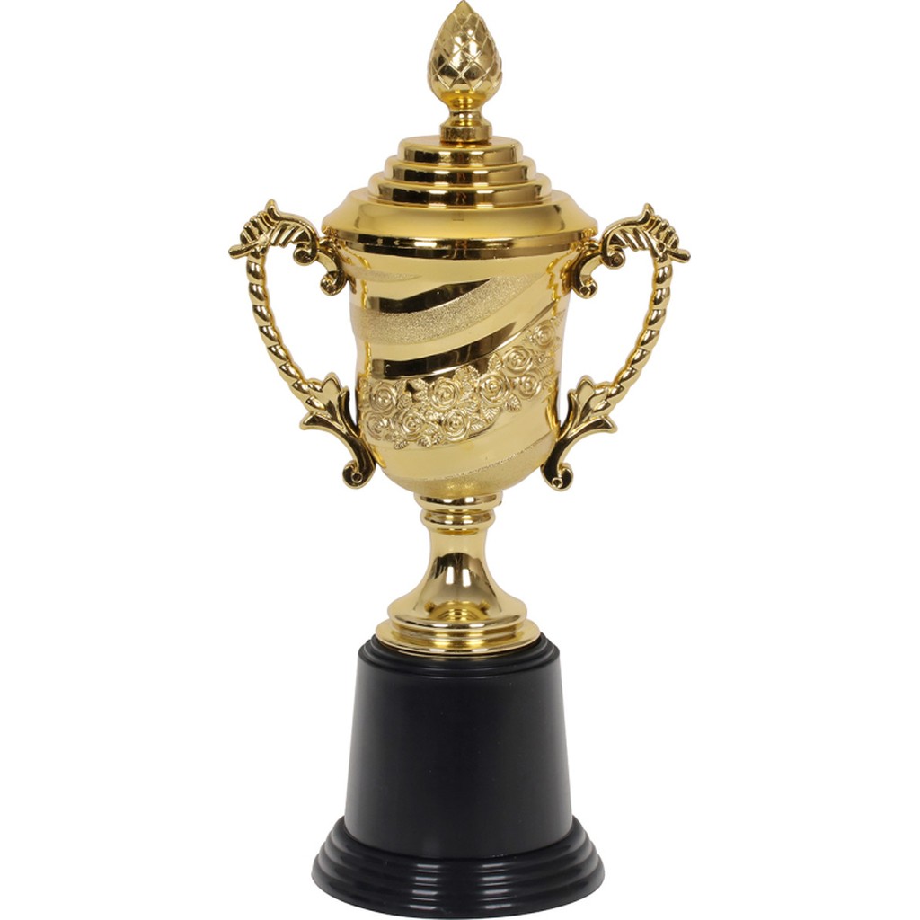 Pokal på fod 28 cm, guld