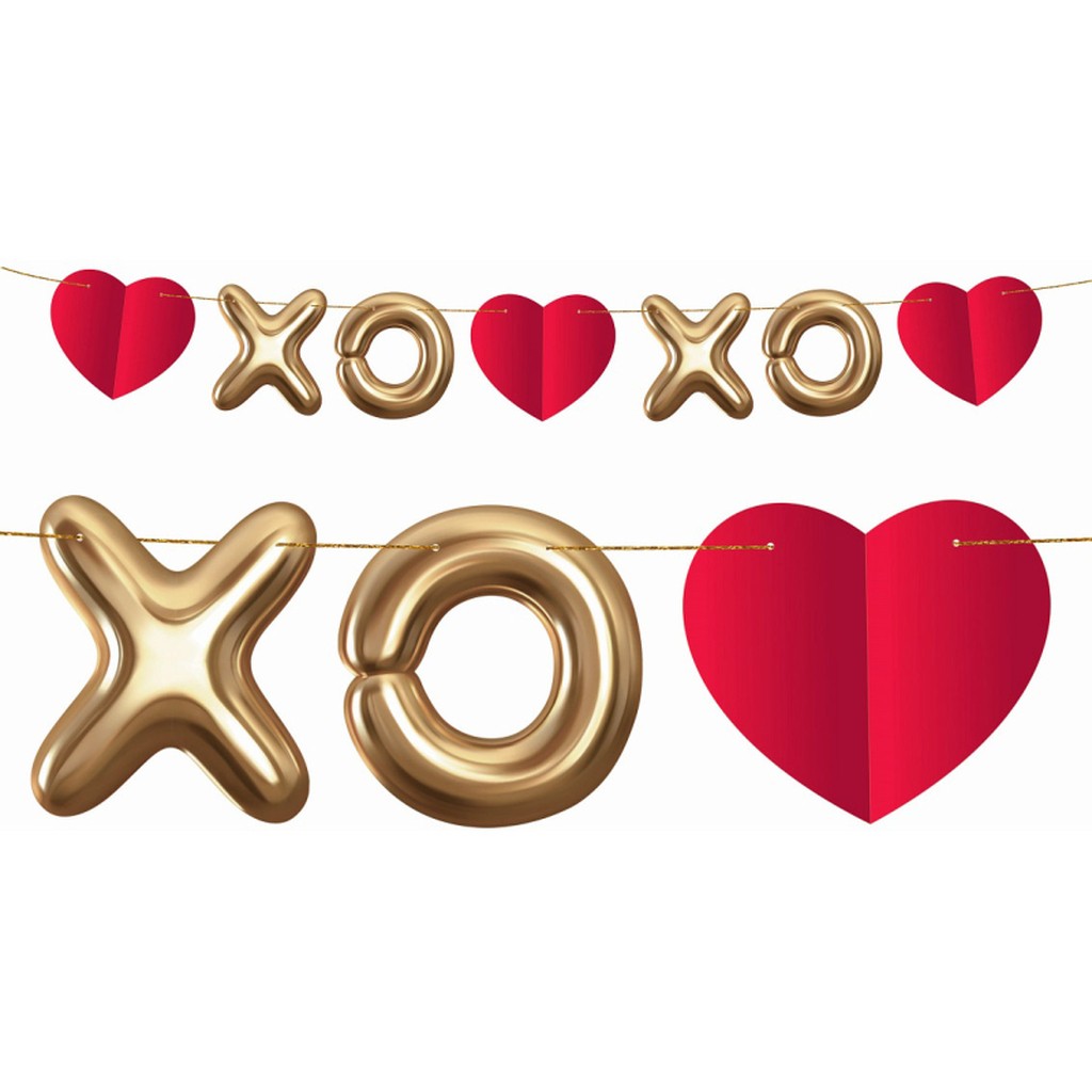 Hjerte guirlande XO 200 cm