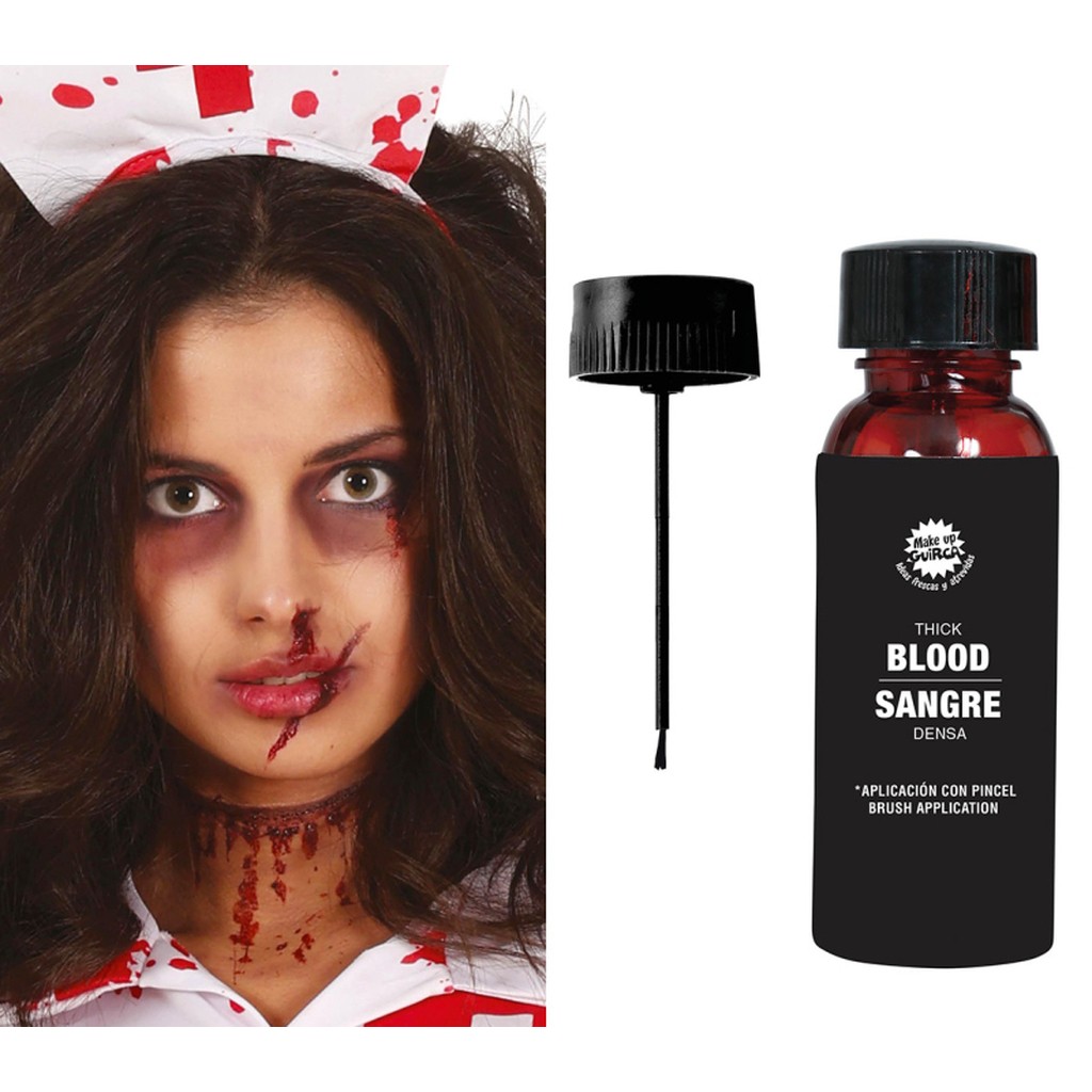 Falsk blod tykt 60 ml med pensel