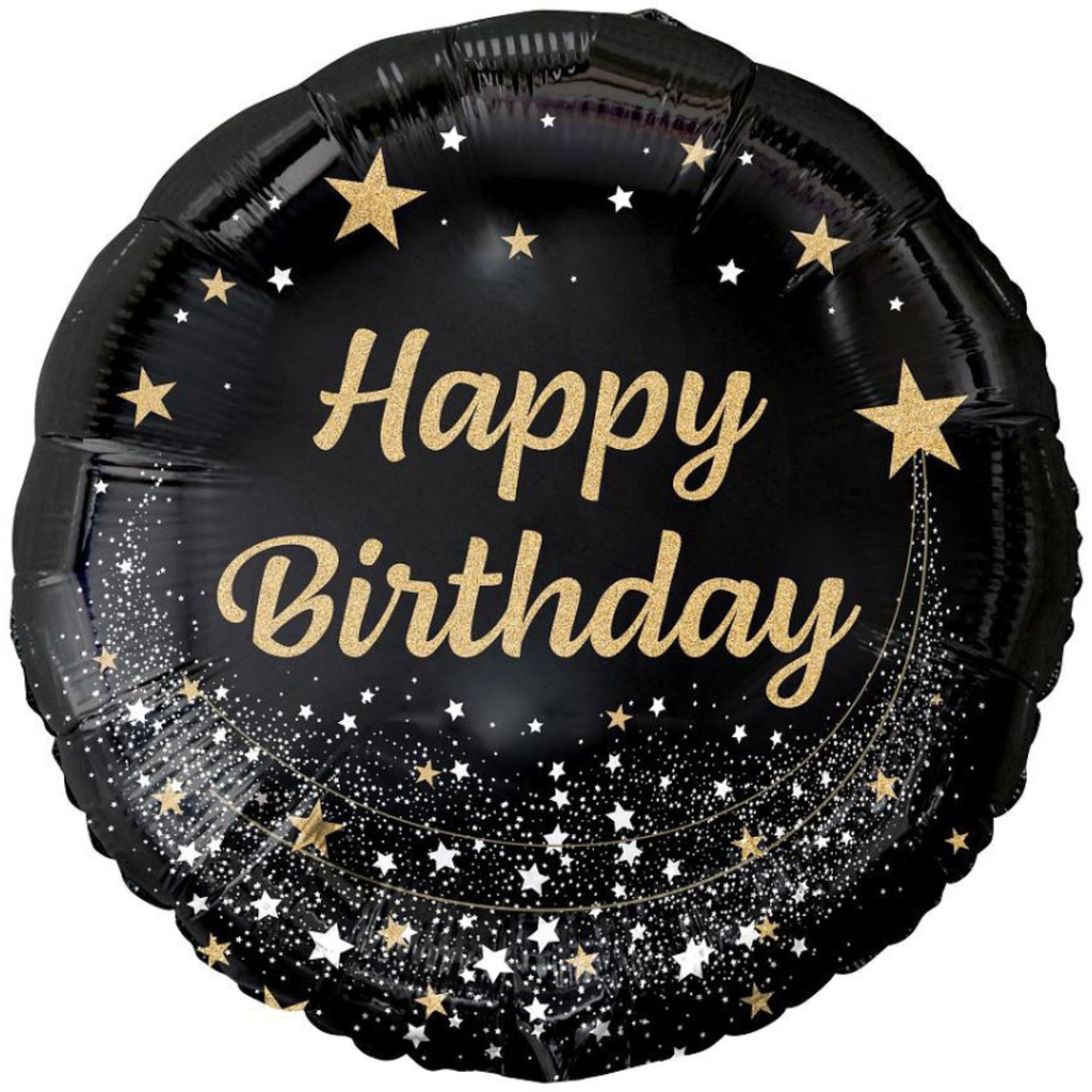 Folieballon Happy Birthday, sort
