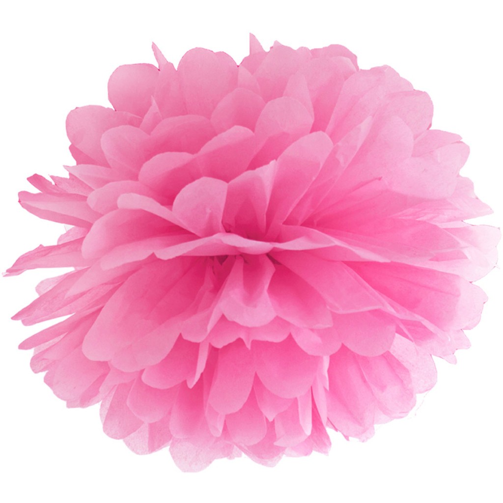 Pompom papir 35 cm pink