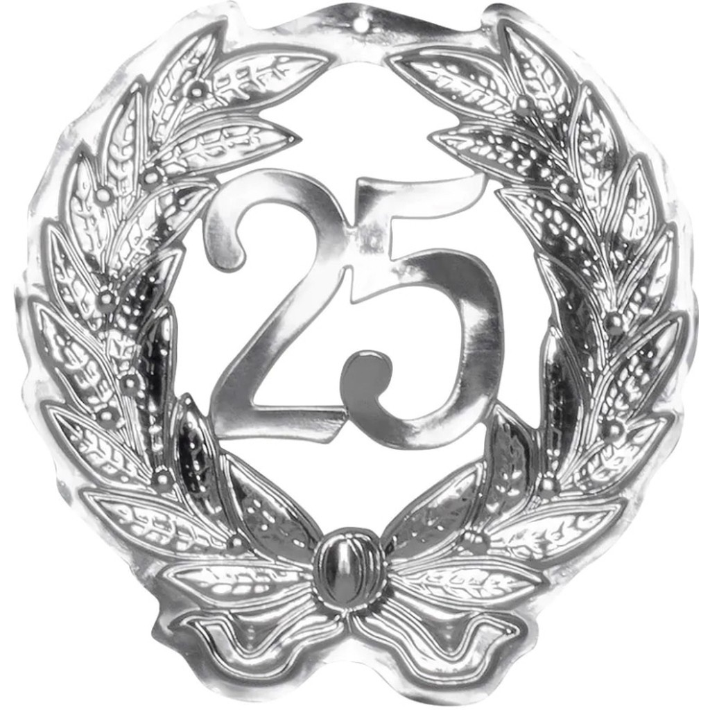 Væg-dekoration 25 år, sølv
