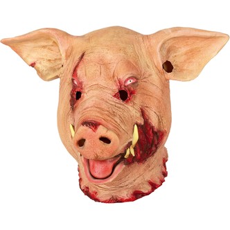 Blodigt grisehoved maske