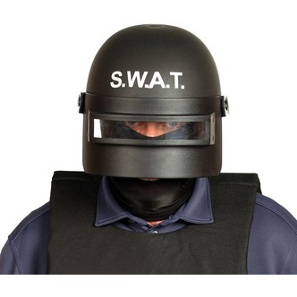SWAT hjelm med visir, voksen