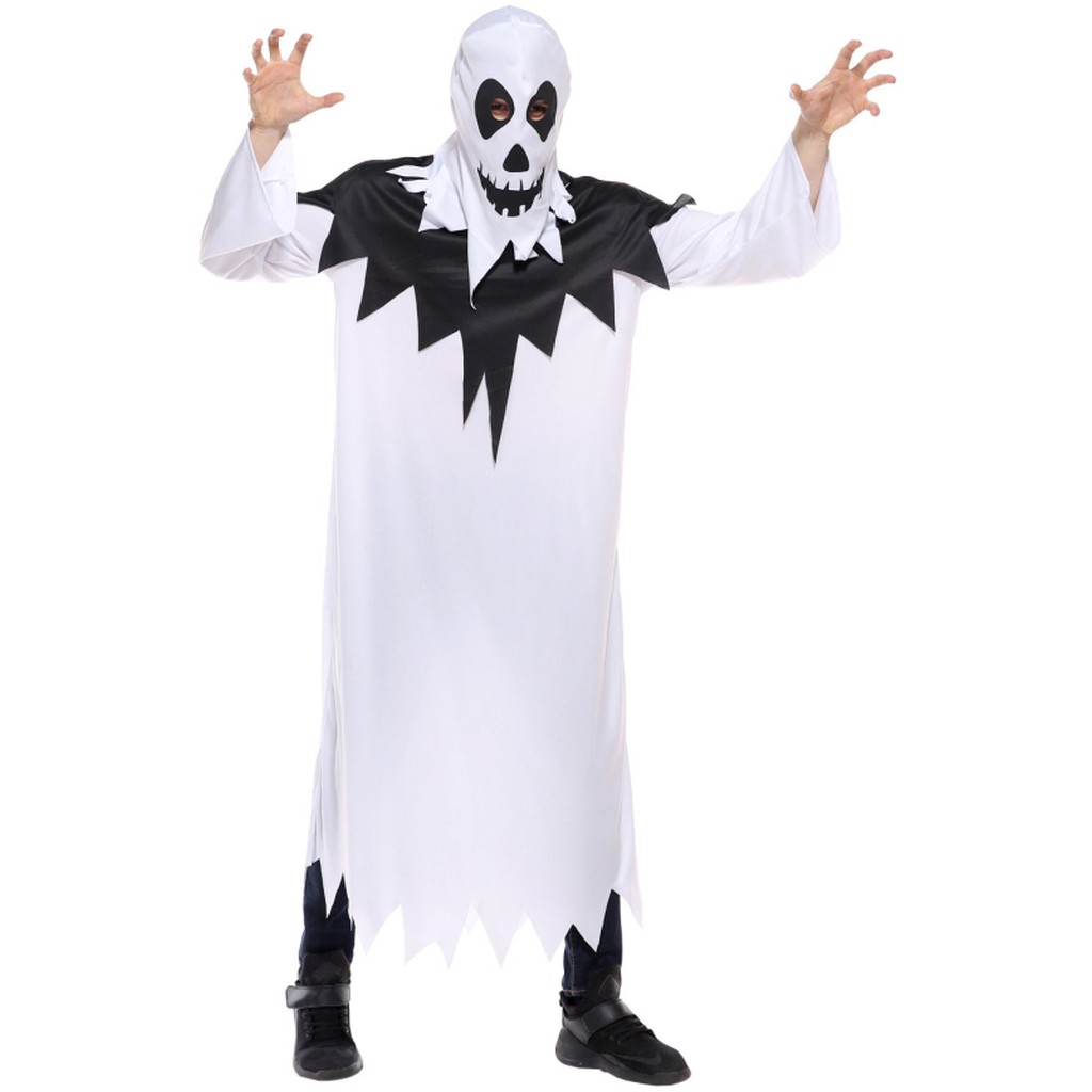 Spøgelse kostume hvid, M