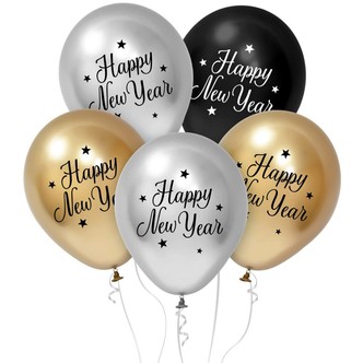 Ballon Happy New Year 5-pak