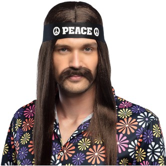 Hippie overskæg, brun