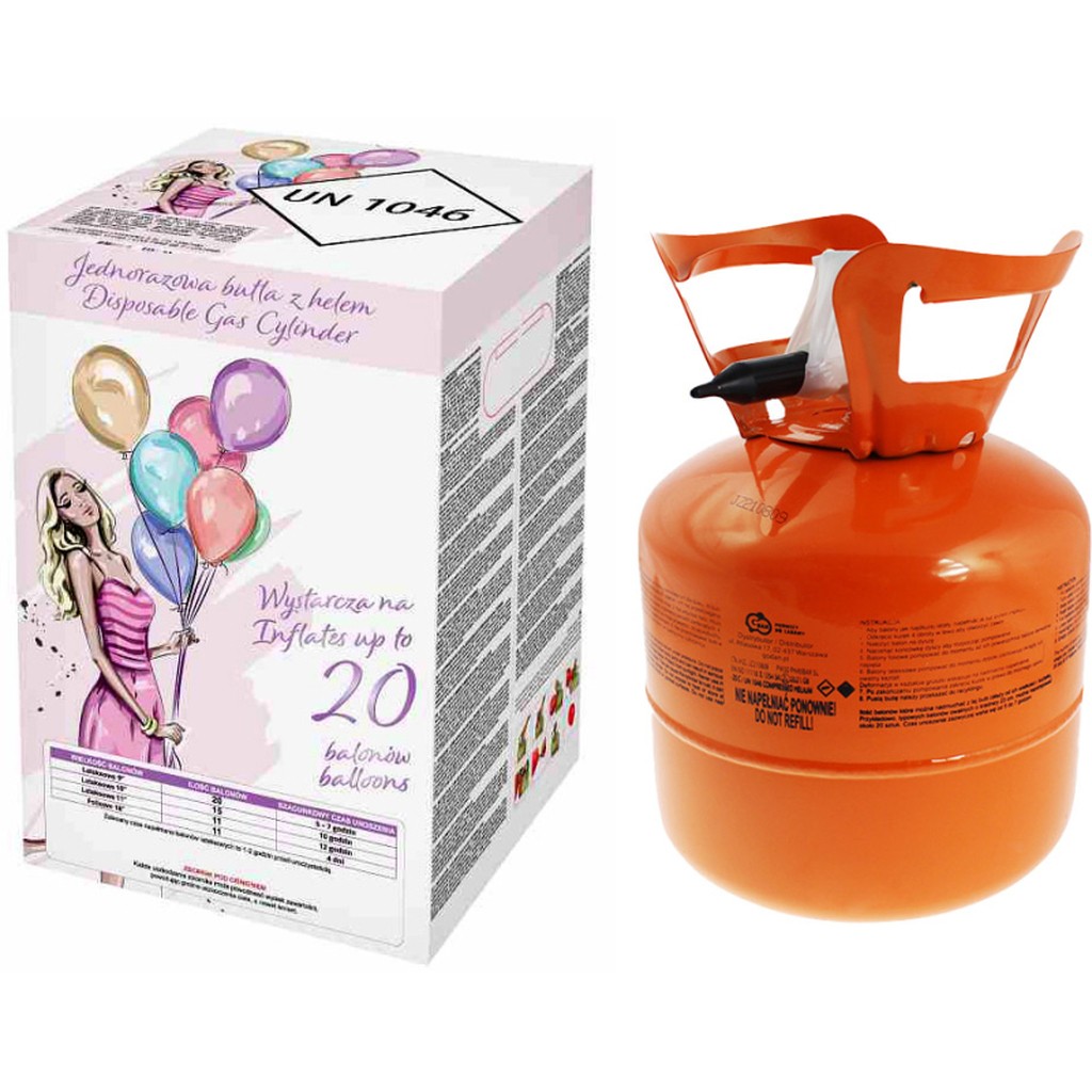 Helium til 20 balloner