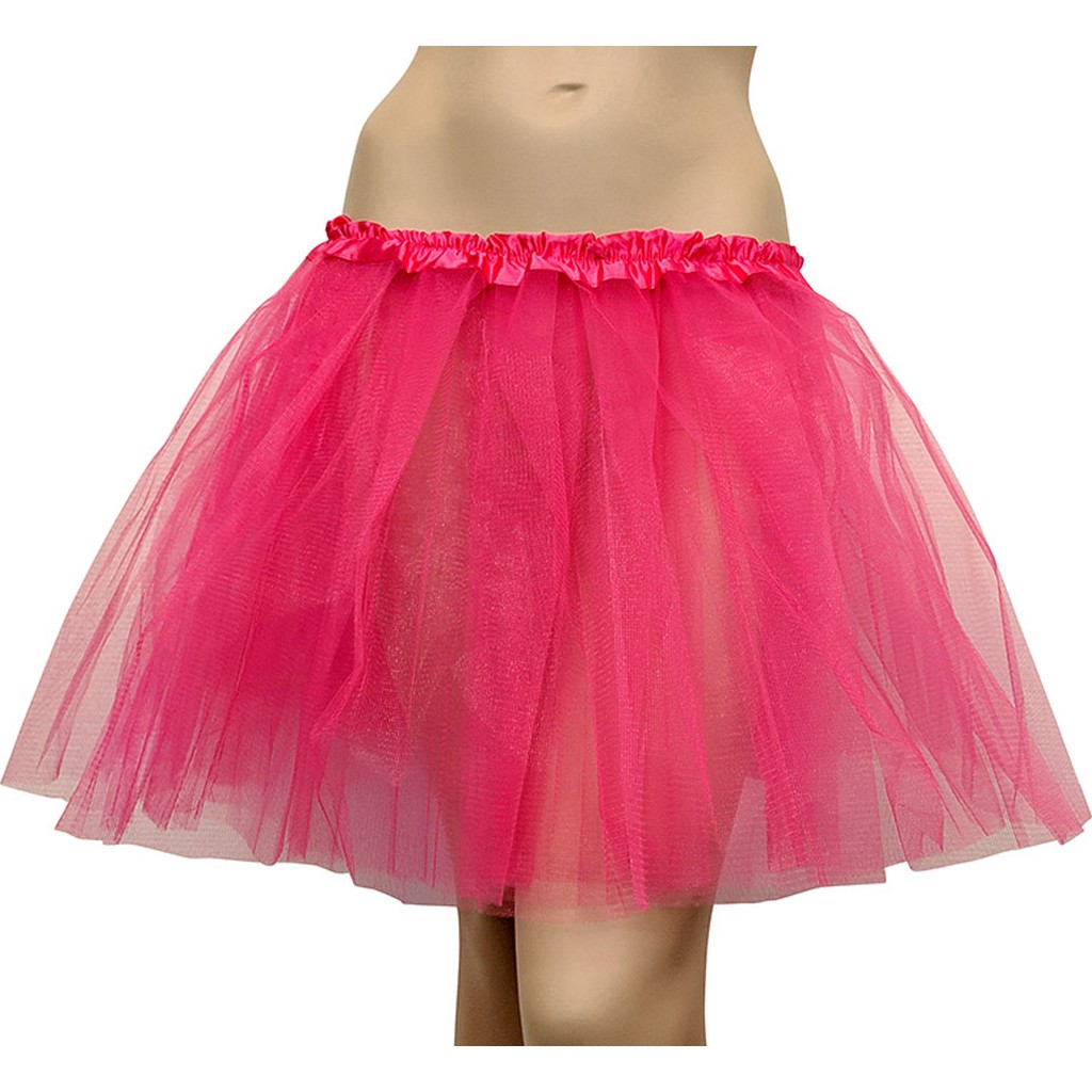 Tylskørt 40 cm, neon-pink