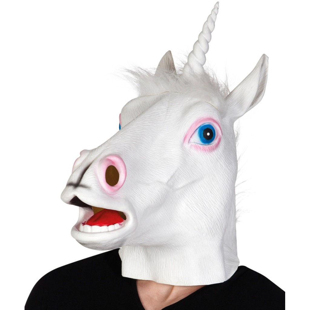 Enhjørning-hoved maske