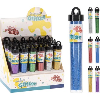 Glitter i plastrør