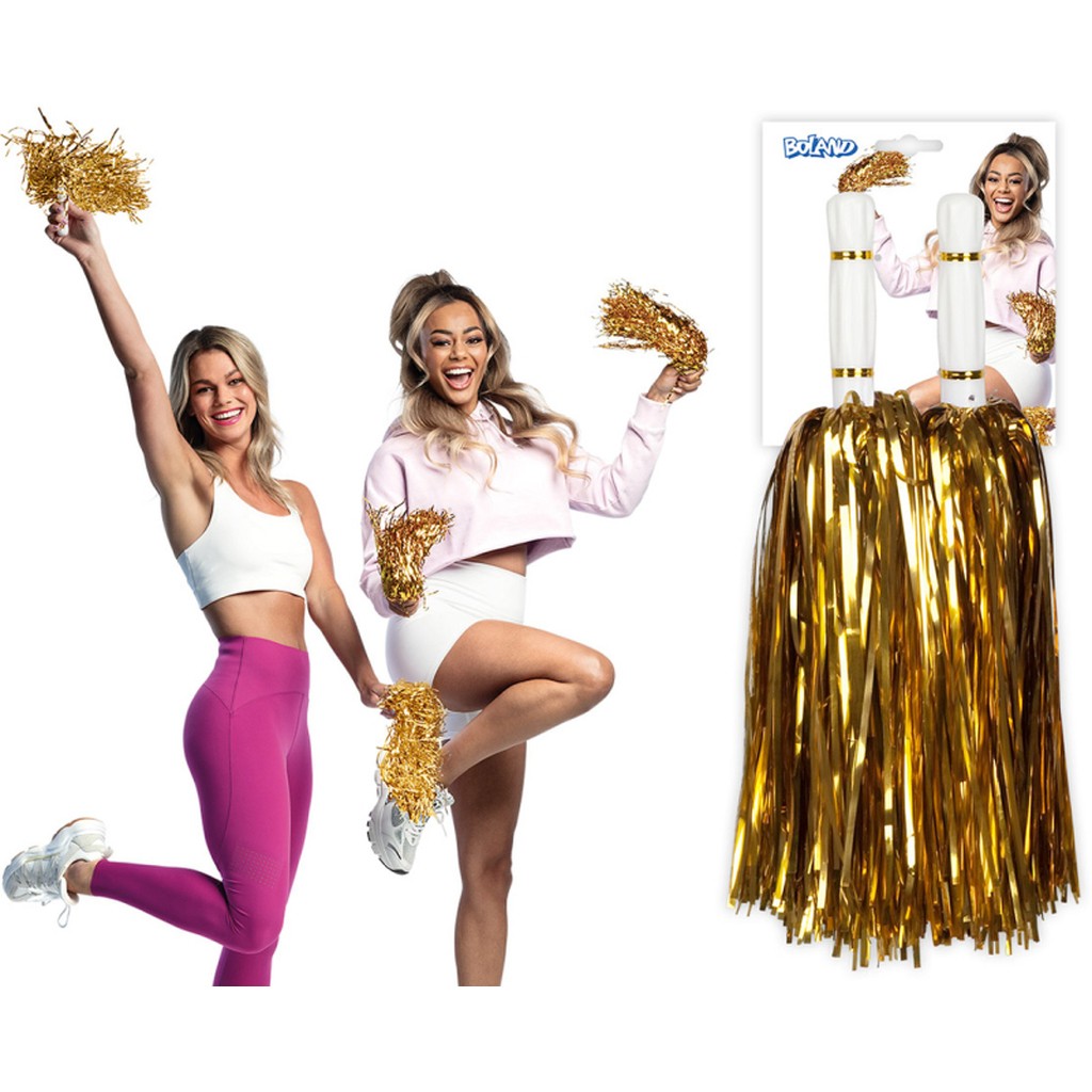 Cheerleader pom poms, guld