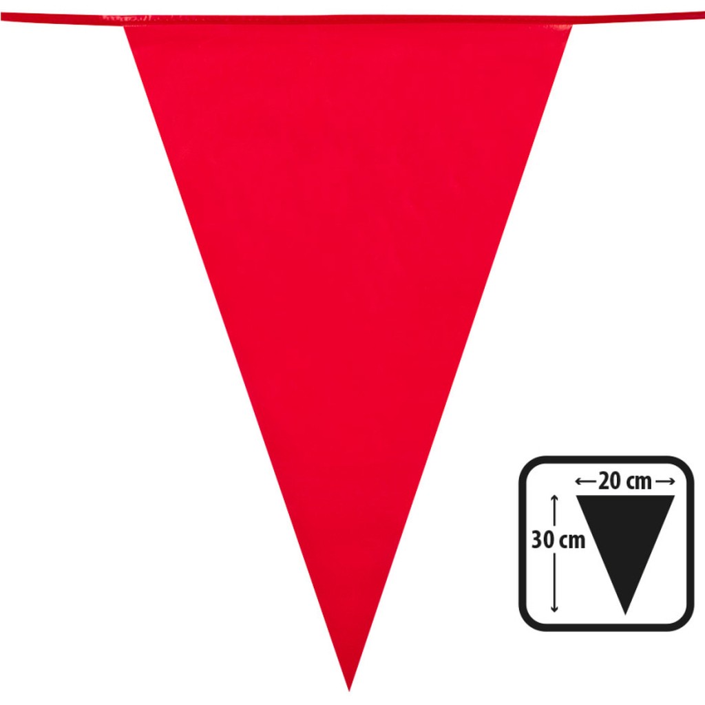 Flagguirlande rød 10 m