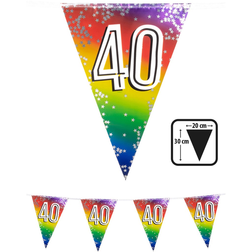 Flagguirlande 40, 6 m