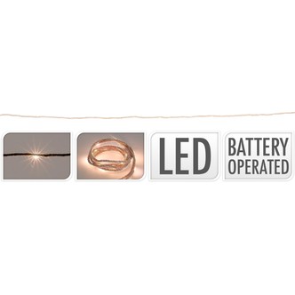 Lyskæde reb 20 LED 2 m