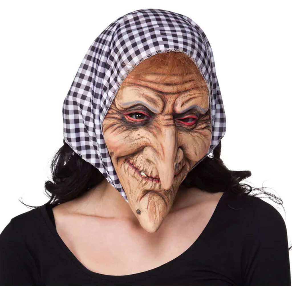 Heksehoved maske med tørklæde