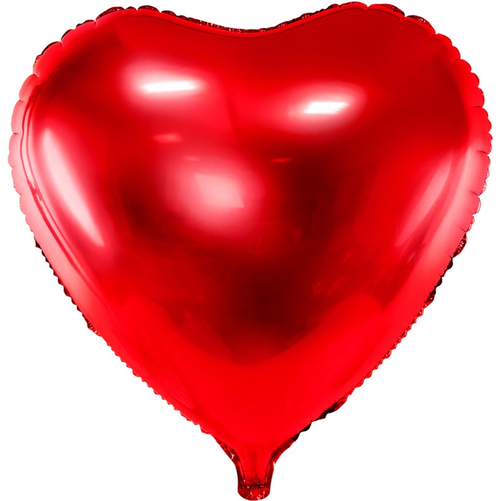 Folieballon hjerte rød