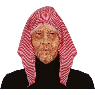 Bedstemor maske med tørklæde