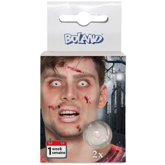Zombie linser hvid 1-uges