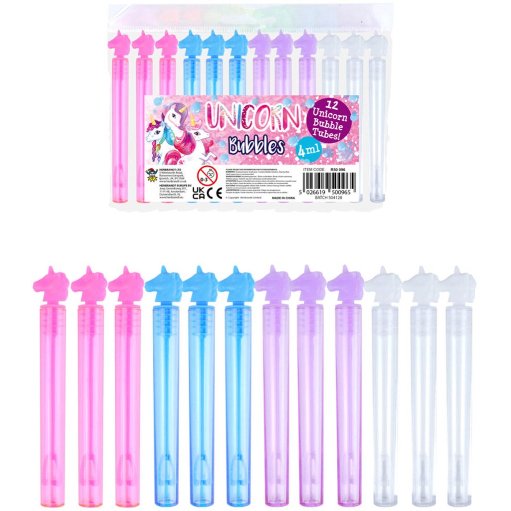 Unicorn sæbebobler 12-pak