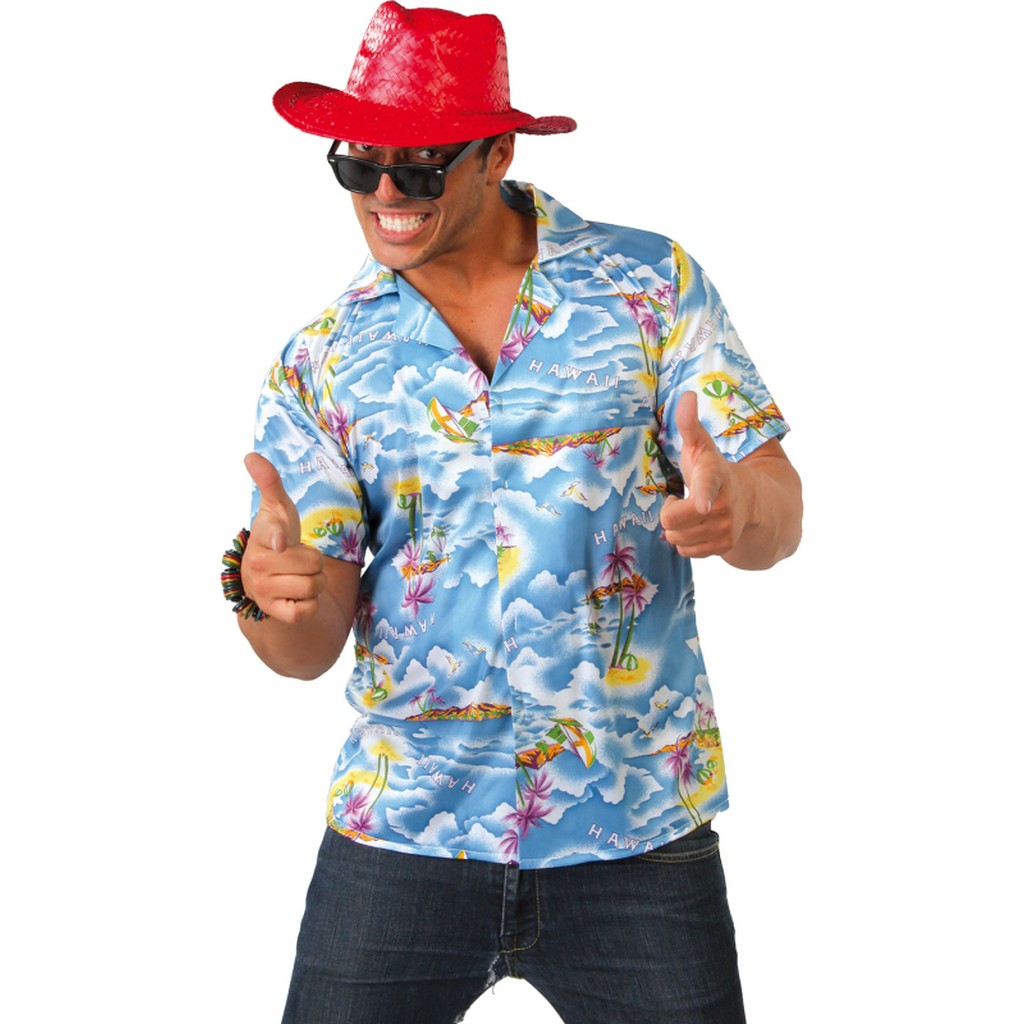 Hawaii skjorte, blå