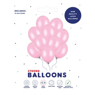 Balloner lyserød 30 cm 10-pak