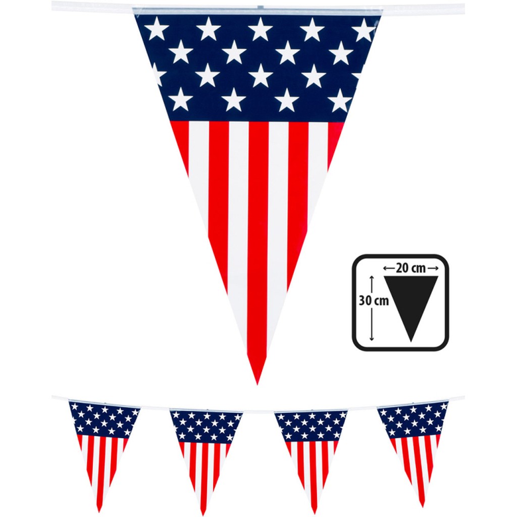 Flagguirlande USA, 6 m