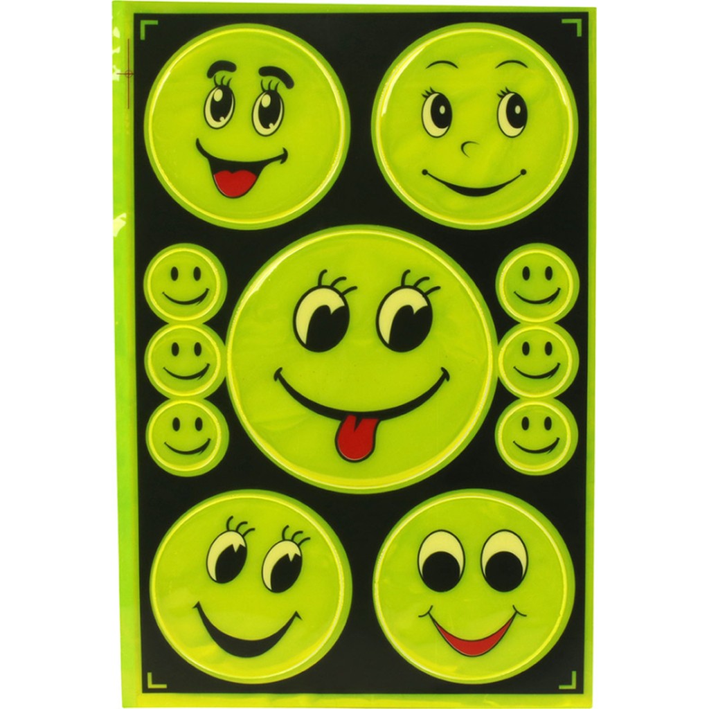 Refleks-stickers, smiley