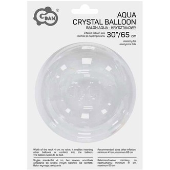 Krystal bobleballon 65 cm