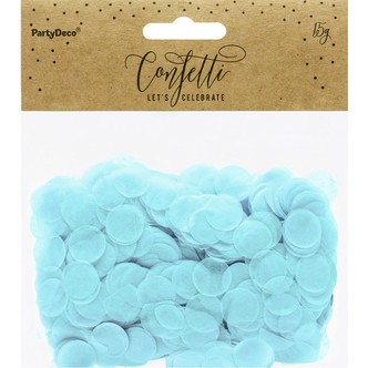 Papir konfetti 15 g, lyseblå