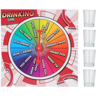 Roulette drukspil med shotglas