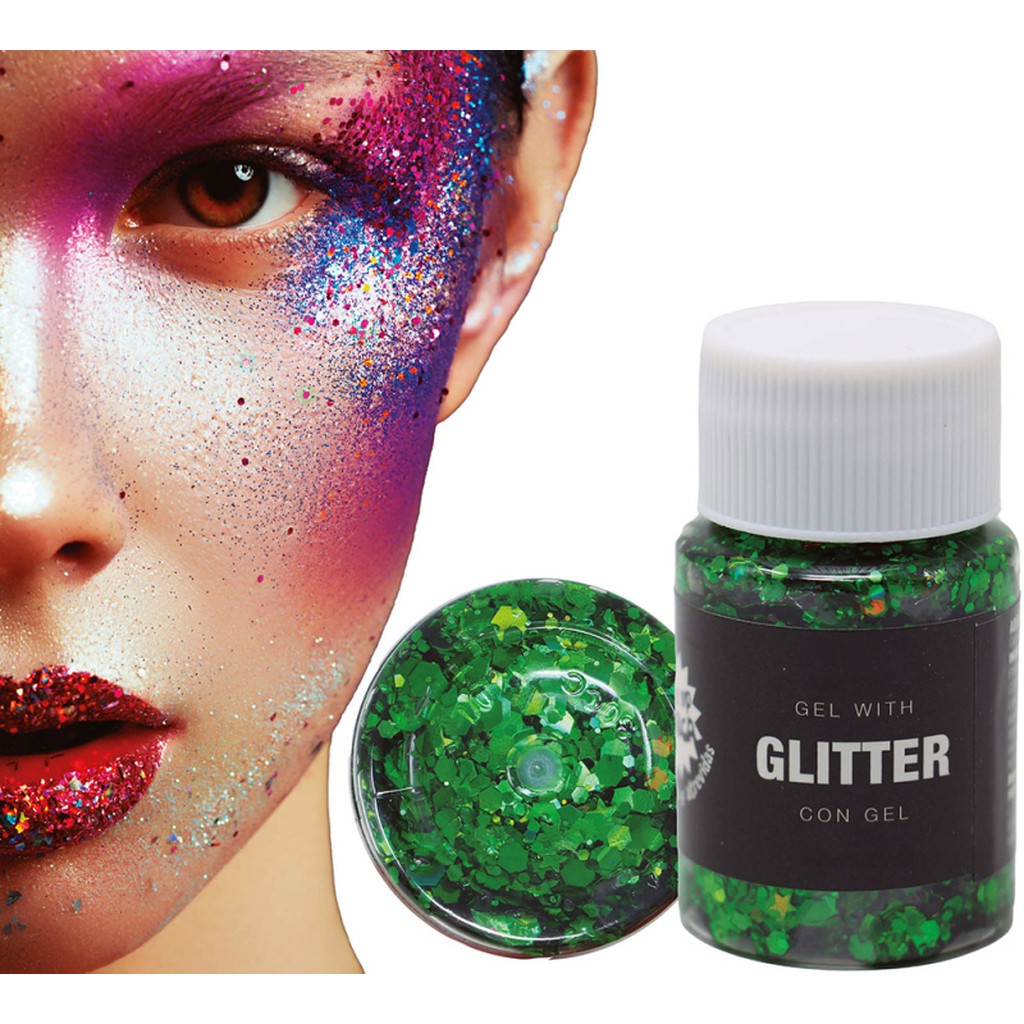 Glitter gel 20 g, grøn