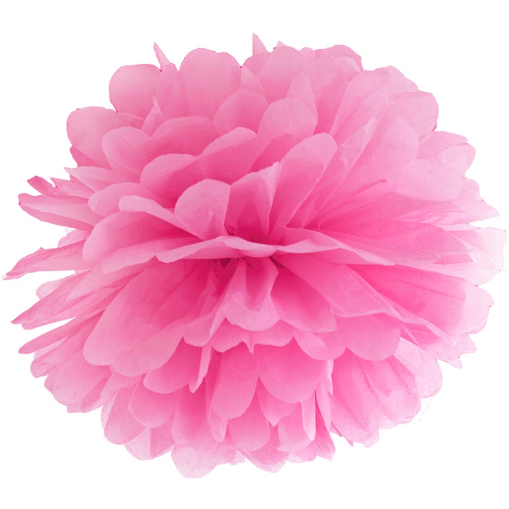 Pompom papir 25 cm pink