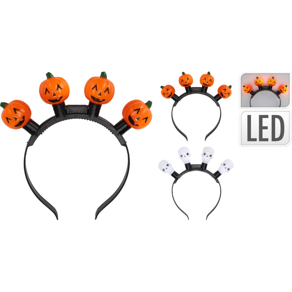 Halloween hårbøjle med lys