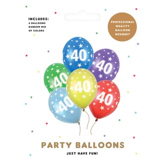 Ballon 40 metallic mix 6-pk