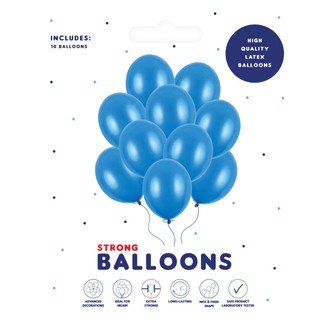 Balloner blå 30 cm 10-pak