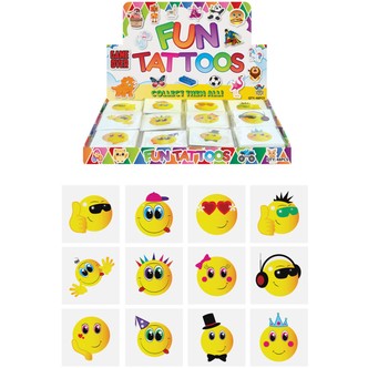 Smiley tatoveringer 12-pak
