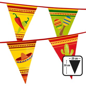 Flag-guirlande Mexico 6 m