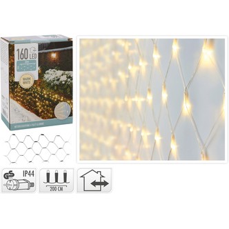 Lysnet varm hvid 160 LED