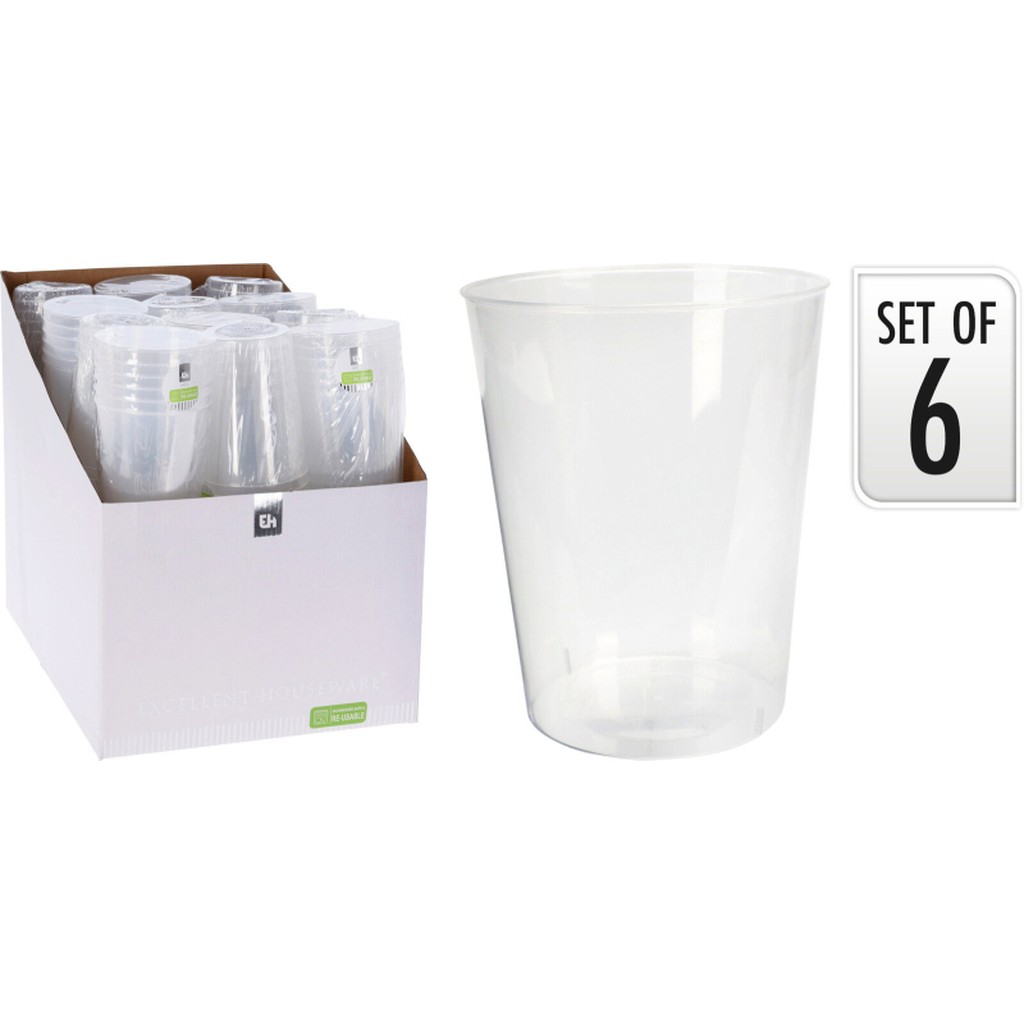 Ølkrus 500 ml plastik 6-pak