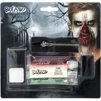 Blodig lynlås makeup kit