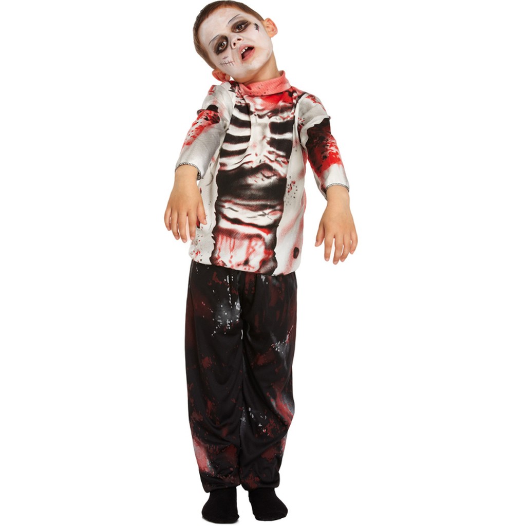 Zombie dreng kostume 10-12 år